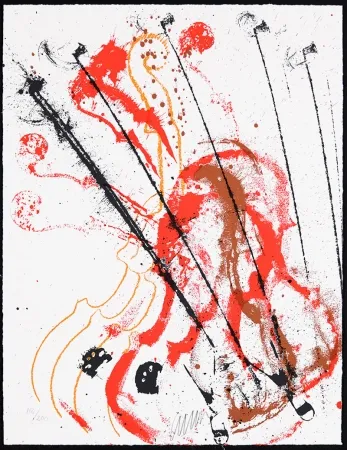 Serigrafía Arman - Accords à cordes III