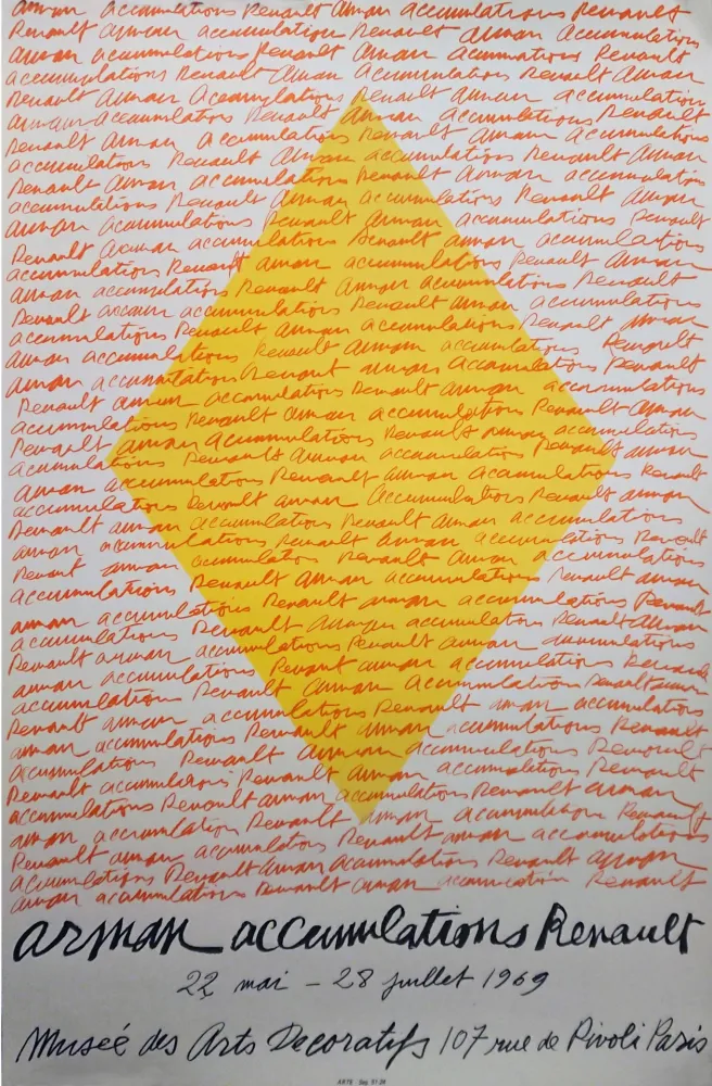 Litografía Arman - '' Accumulations RENAULT ''