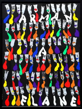 Serigrafía Arman - Arman a Flaine, 1981, Large Screenprint