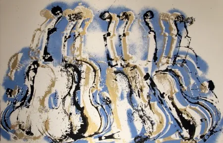 Serigrafía Arman - Blue Variations