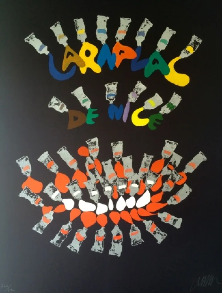 Litografía Arman - Carnaval de Nice