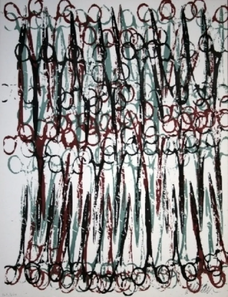 Litografía Arman - Ciseaux