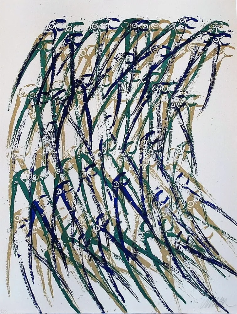 Litografía Arman - Dinosaurus' Fangs