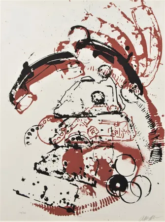 Litografía Arman - Le téléphone