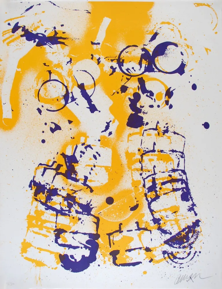 Litografía Arman - L'intérieur des choses V : Le Masque à Gaz