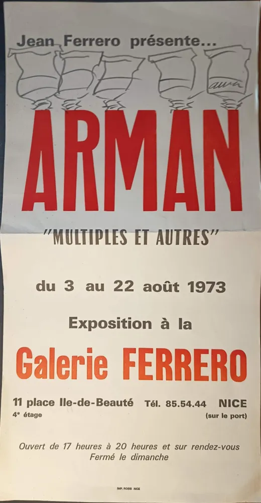 Cartel Arman - '' Multiples et Autres ''