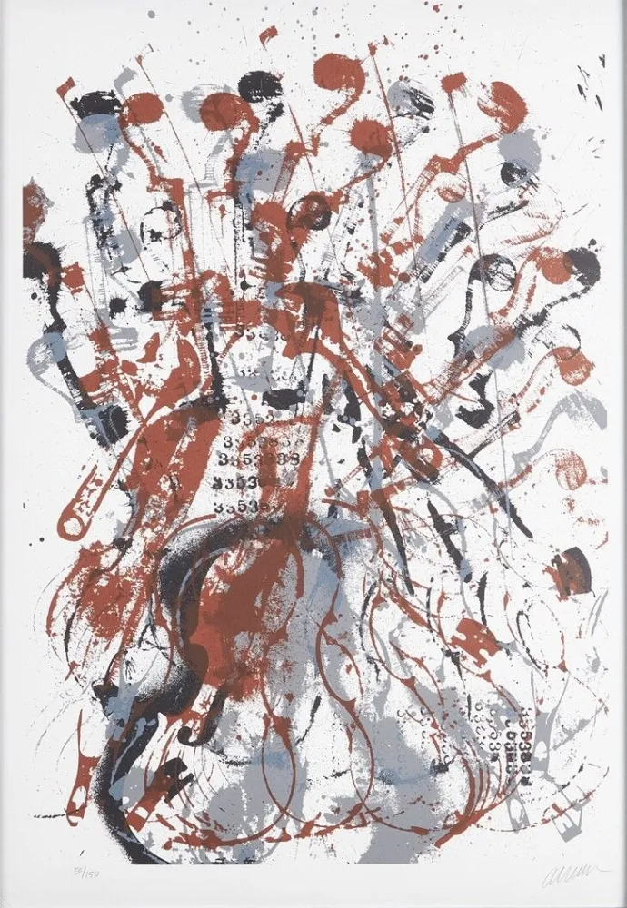 Serigrafía Arman - Trio à cordes II