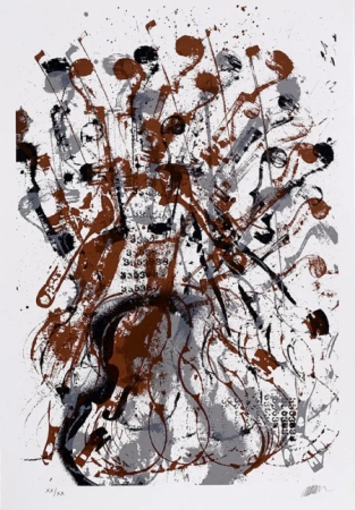 Serigrafía Arman - Trio à cordes II