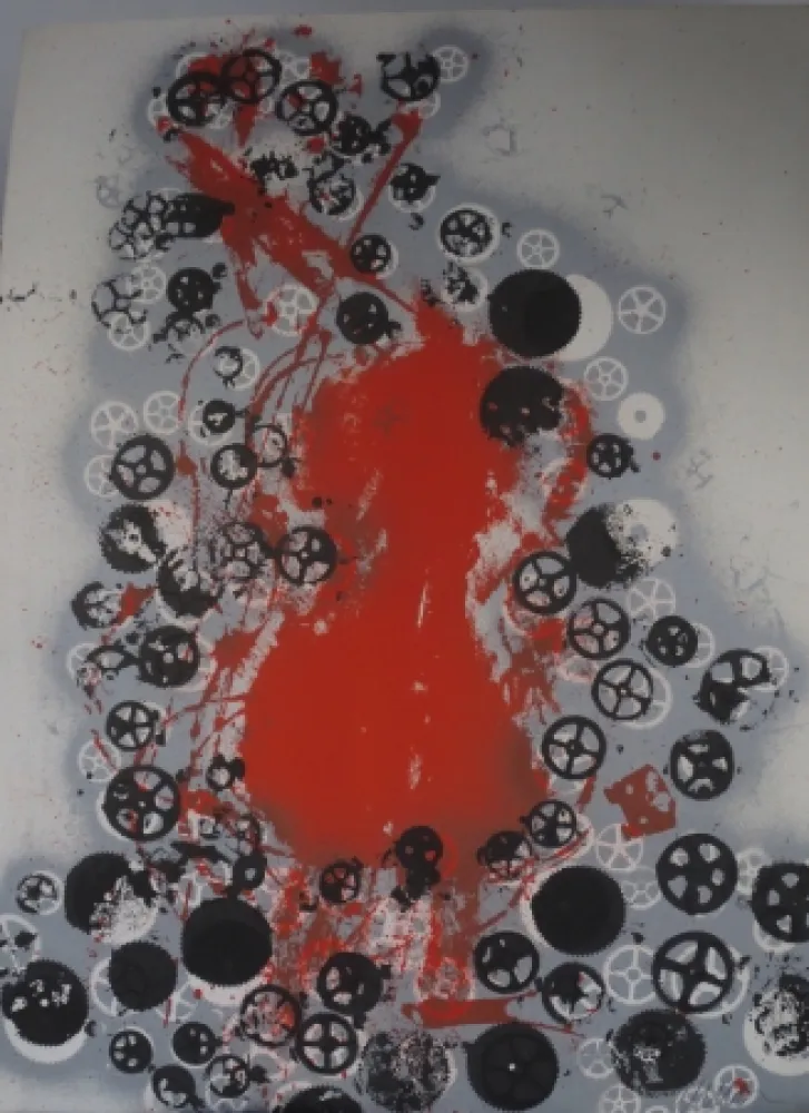 Litografía Arman - Violon