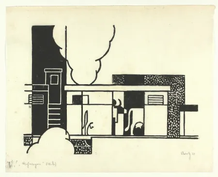 Grabado En Madera Arntz - Viehwagen (Cattle wagon)