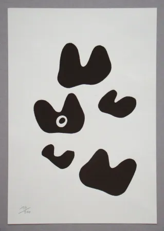 Serigrafía Arp - Constellation avec cinq éléments