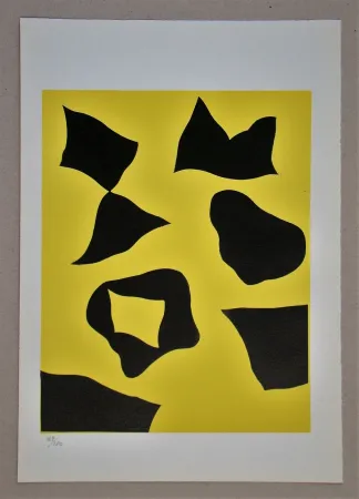 Grabado En Madera Arp - Es schneit nach oben