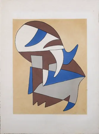 Litografía Arp - Jean Arp & Alberto Magnelli  - Untitled Collaboration, Aux Nourritures Terrestres, 1950 