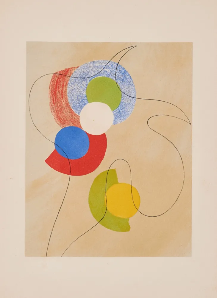 Litografía Arp - Jean Arp & Sonia Delaunay - Aux Nourritures Terrestres, 1950 
