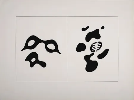 Serigrafía Arp - Lunettes et lorgnon - le squelette et son entourage, 1928-1959