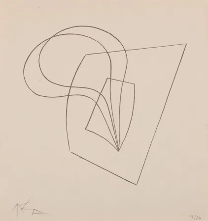 Litografía Arp - Pflanzlich-architektonische