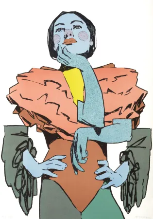 Litografía Aryz - El festejo-5