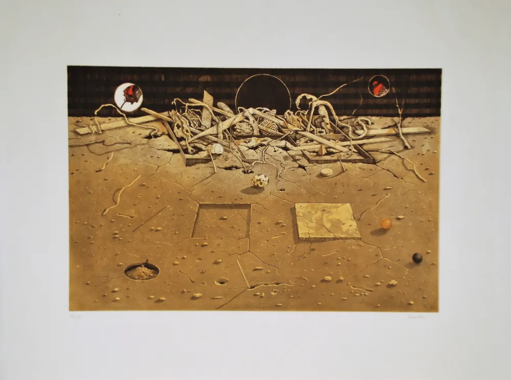 Aguatinta Asada - Composition, ca.