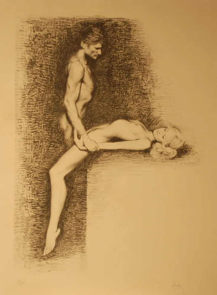 Litografía Aslan - Couple, ca.