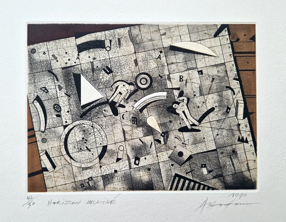 Aguafuerte Y Aguatinta Assadour - Horizon incliné