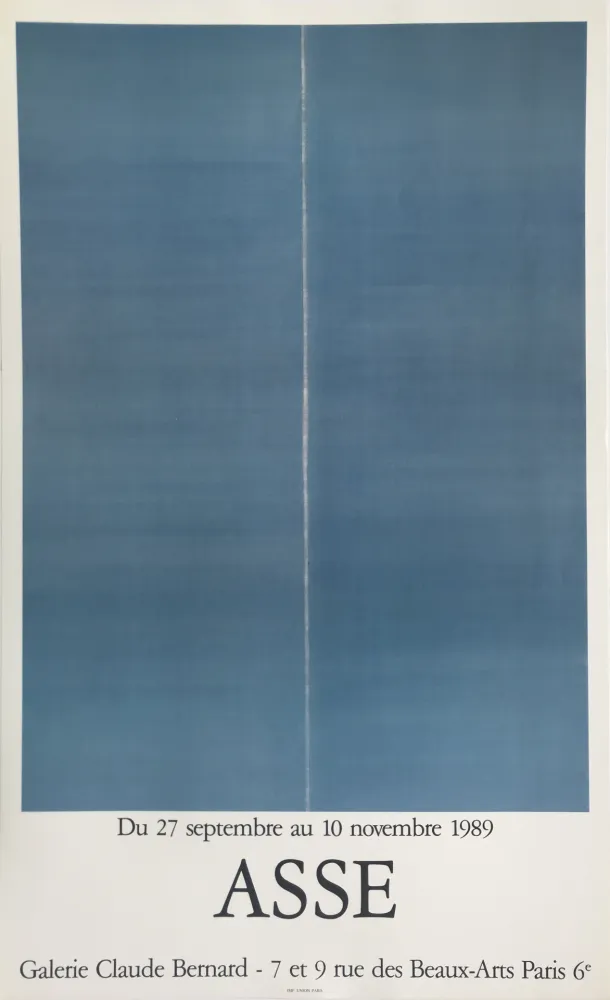 Cartel Asse - Galerie Claude Bernard