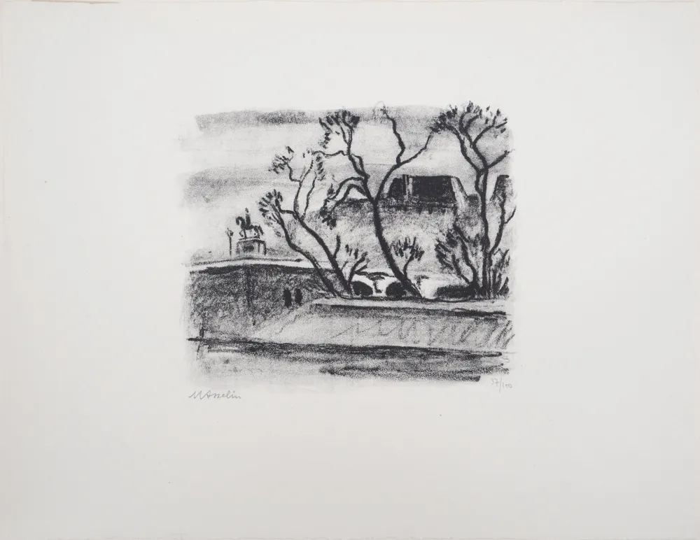 Litografía Asselin - Paris, le Vert-galant