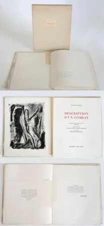 Libro Ilustrado Atlan - Kafka. DESCRIPTION D'UN COMBAT. 16 ithographies originales d'Atlan (1946)