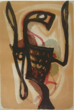 Litografía Atlan - Oiseau de Lune