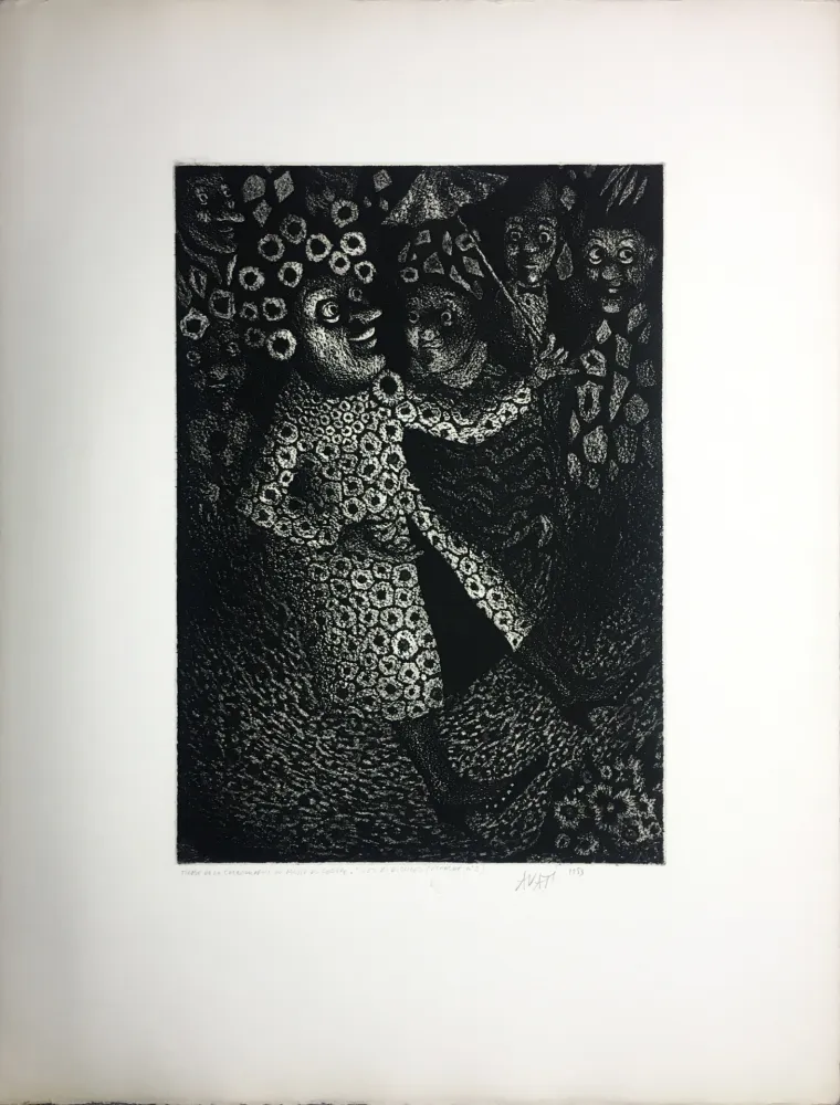 Aguatinta Avati - Les Ridicules (planche n° 2) (1951)