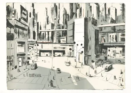 Litografía Avril - Tokyo