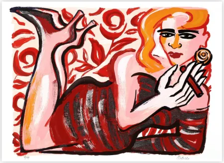 Serigrafía Bach - Fumando Espero