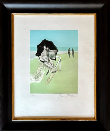 Grabado Bacon - Francis Bacon (1909–1992) - Metropolitan Triptych. Left panel - Color etching and aquatint on Guarro laid paper - 1981