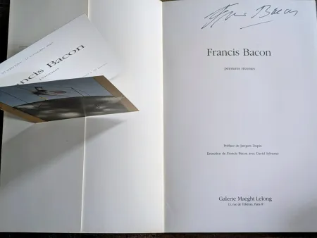 Sin Técnico Bacon - Francis Bacon - Peintures Récentes,  Hand-Signed catalog and invitation,  1984