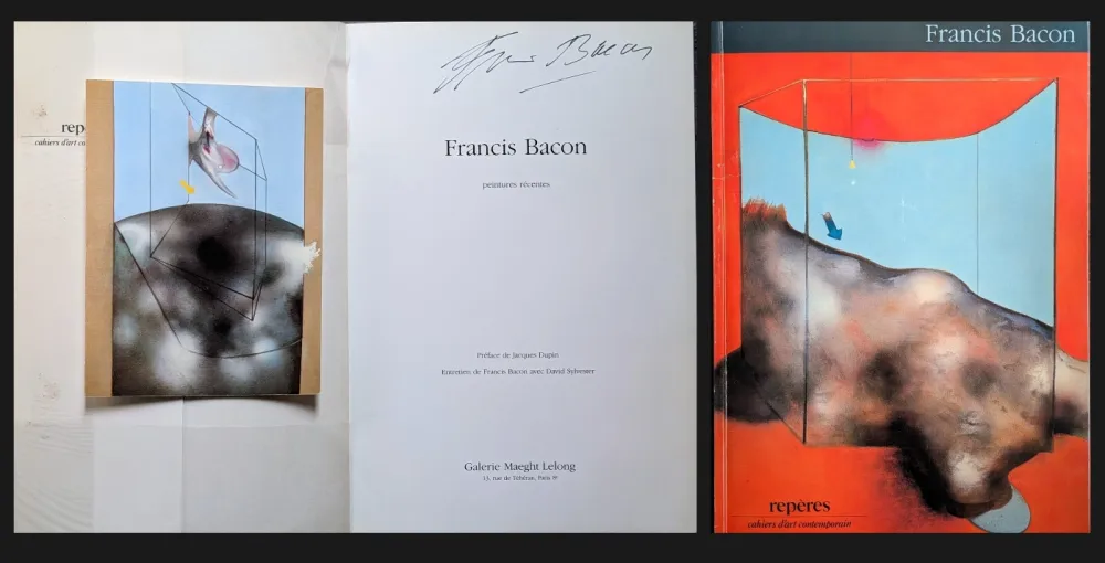 Libro Ilustrado Bacon - Hand-Signed catalog - Peintures Récentes - Hand-Signed catalog with invitation, 1984