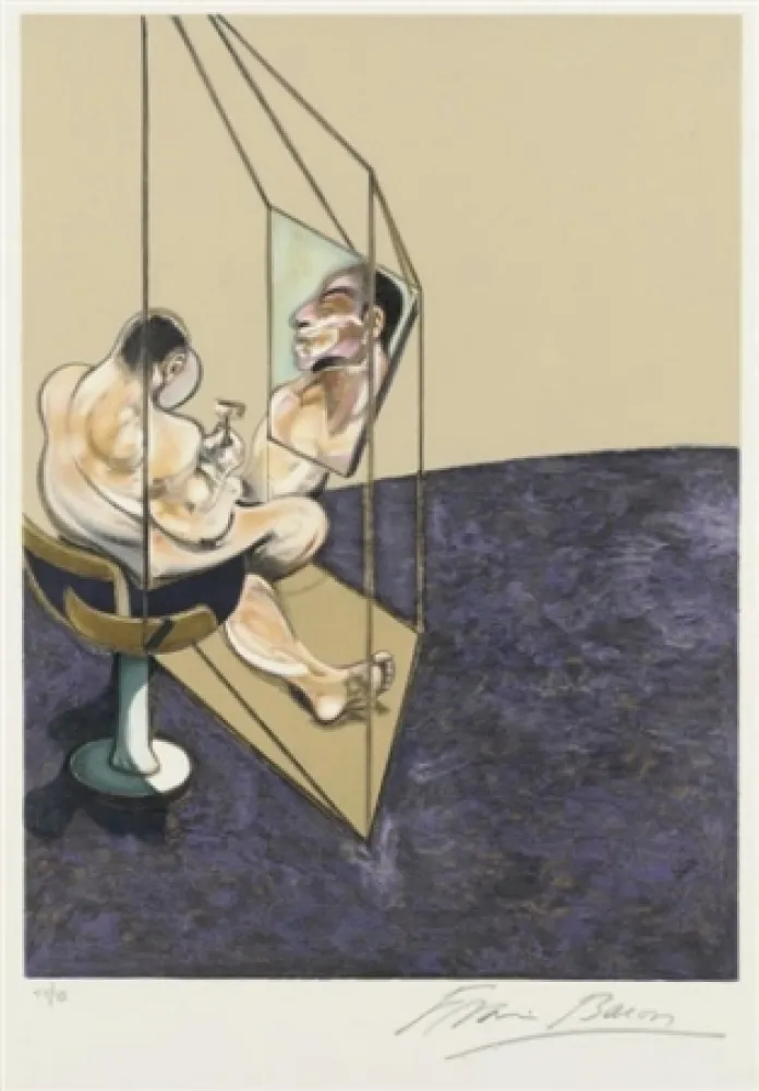 Litografía Bacon - Left panel from Three Studies of the Male Back)