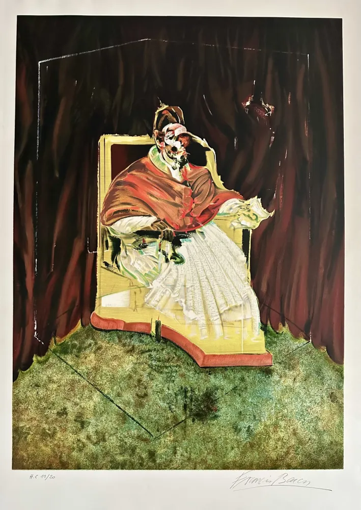 Litografía Bacon - Study for Portrait of Pope Innocent X after Velasquez