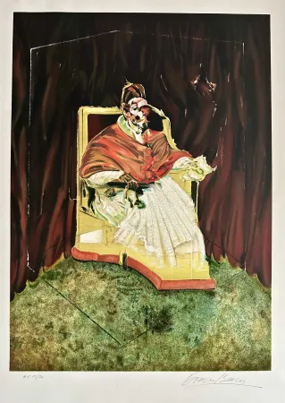 Litografía Bacon - Study for Portrait of Pope Innocent X after Velasquez