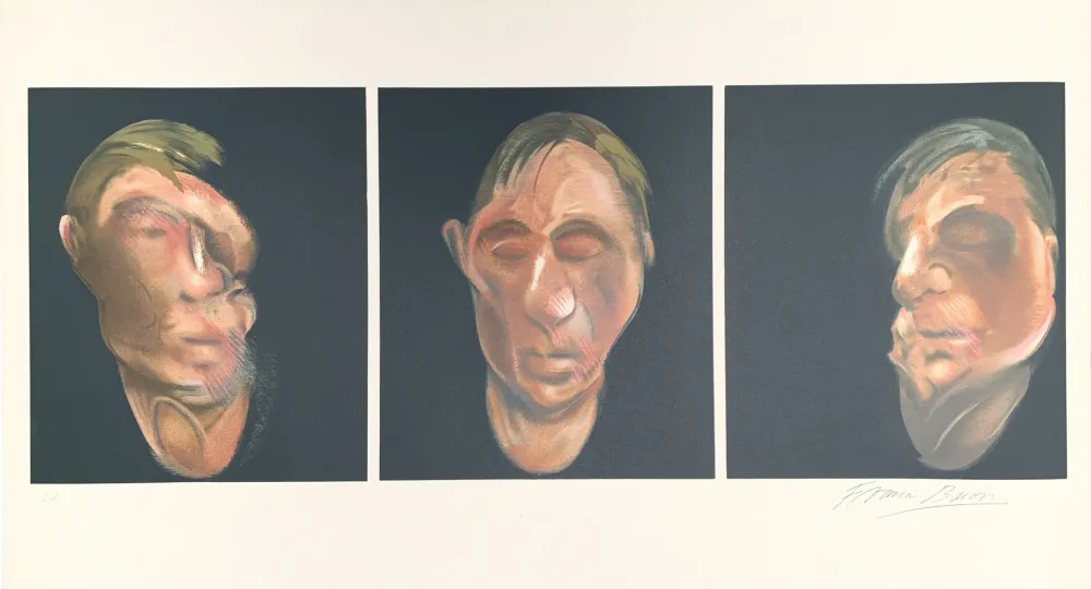 Litografía Bacon - Trois études pour un autoportrait
