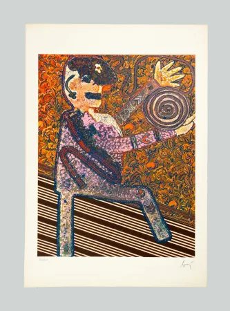 Serigrafía Baj - Aristocratico con la Giduglia