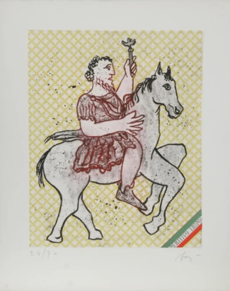 Aguatinta Baj - Caius Julius Caesar Octivanius Augustus