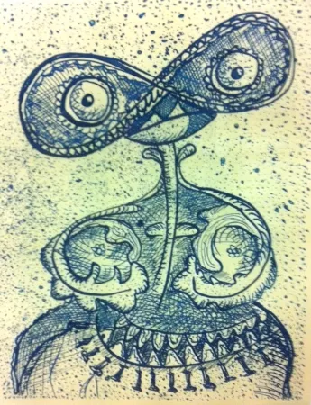 Aguafuerte Baj - Dama