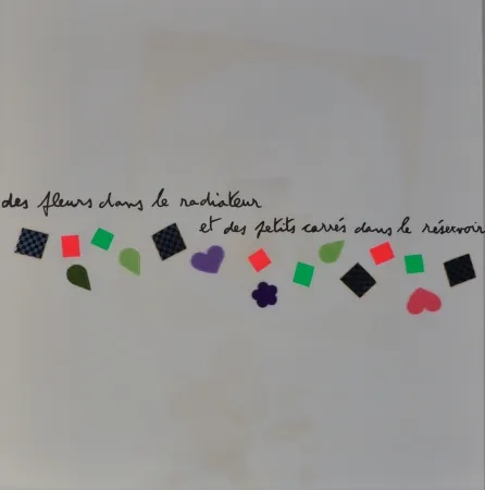 Litografía Baj - Des fluers dans le radiateur