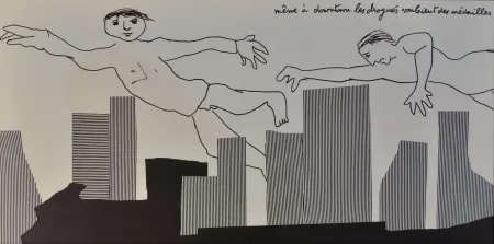 Litografía Baj - Downtown