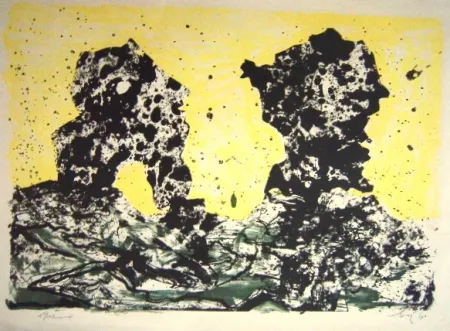 Litografía Baj -  Due Personnaggi