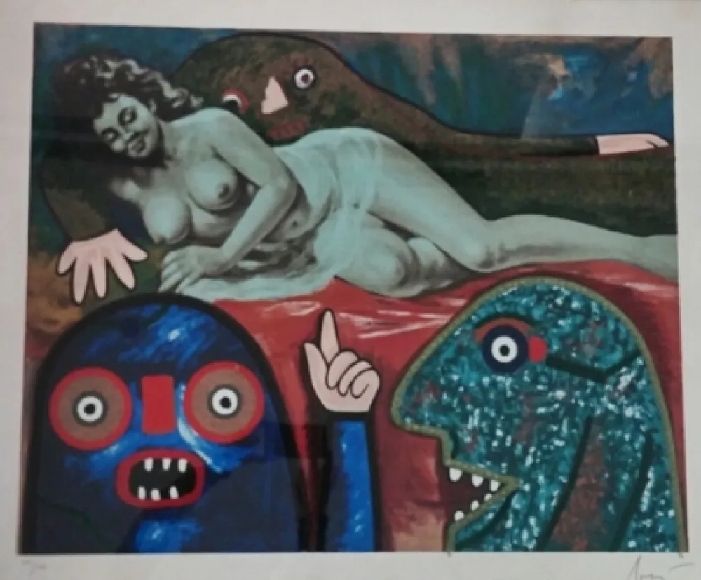 Serigrafía Baj - Elena Pavlovna ritrovata dallo sceriffo Hasan Pacha