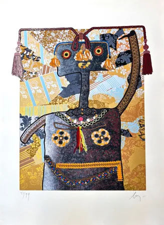 Sin Técnico Baj - Enrico Baj (1924 – 2003) – Marie Françoise Cathérine de Beauvan-Craon Marchesa di Boufflers (1711 – 1786) – Mixed media in colour and collage – 1976