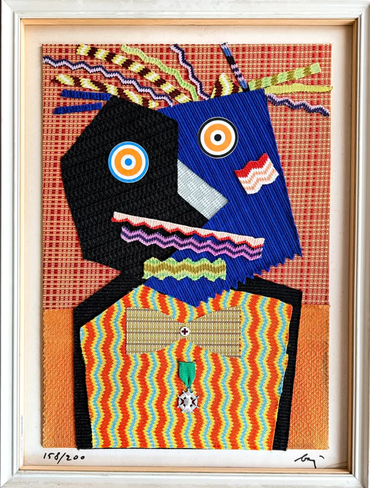 Múltiple Baj - Enrico Baj (1924-2003) – Mr. Dupont De Nemours – Fabrics and collage on board – 1969