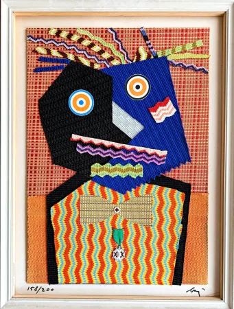 Múltiple Baj - Enrico Baj (1924-2003) – Mr. Dupont De Nemours – Fabrics and collage on board – 1969