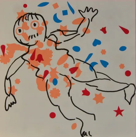 Litografía Baj - Figure