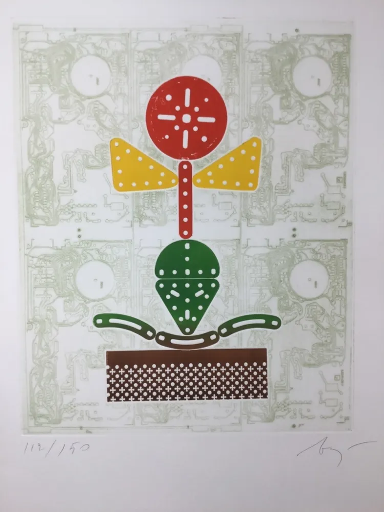 Aguafuerte Baj - Fiore meccanico